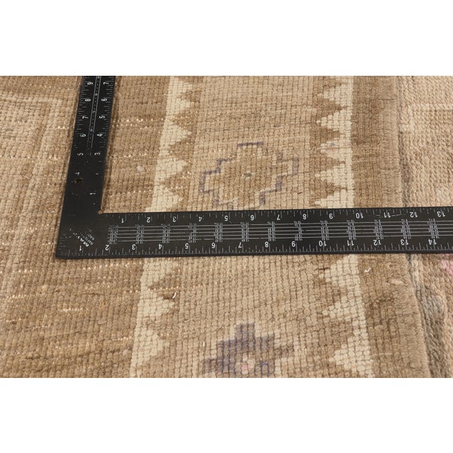 Textile Earth-Tone Vintage Turkish Kars Rug, 10'00 X 10'08 For Sale - Image 7 of 11