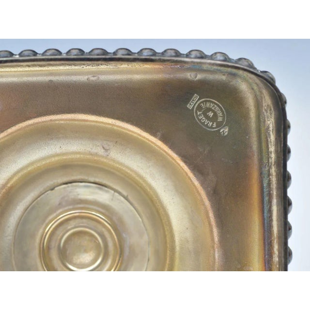 Baroque Pair of Polish Silverplated Shabbat Candlesticks by Joseph Fraget, Warsaw, Circa 1910 For Sale - Image 3 of 3