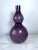 Tall Vintage Aubergine Cased Glass Double Gourd Vase For Sale - Image 9 of 10