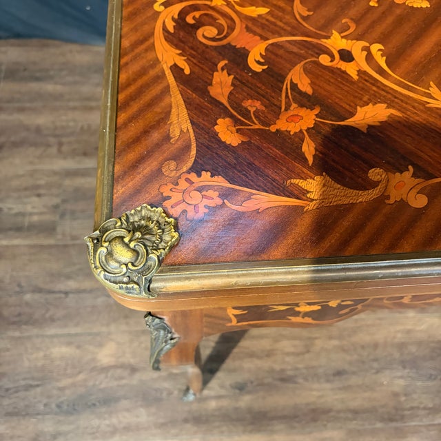 French Marquetry Belle Epoque Game Table For Sale - Image 12 of 18