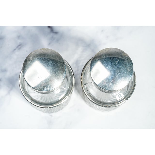 Impressive 3 Piece Antique Crystal Sterling Silver Bottle Jar Vanity Dresser Set For Sale - Image 17 of 17