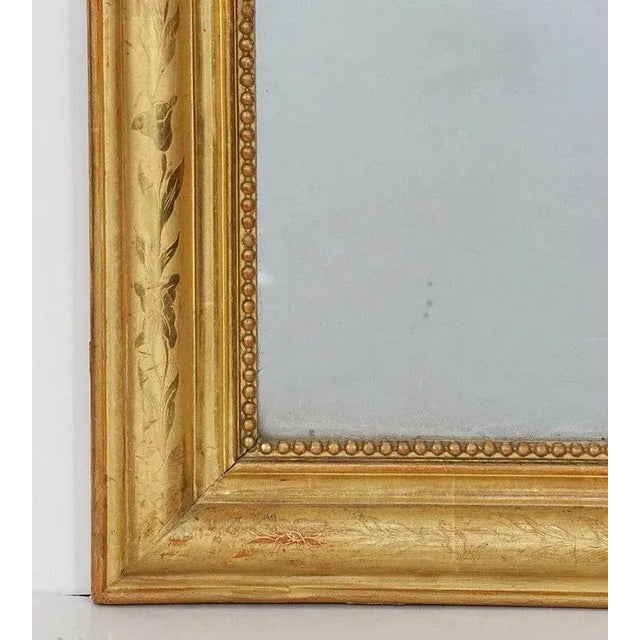 Large Louis Philippe Gilt Dressing or Console Mirror (H 68 X W 32 1/4) For Sale In Austin - Image 6 of 13