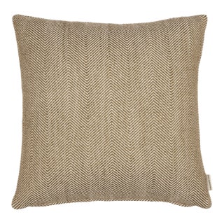 Moss Herringbone Woven Cushion With Feather Filler - 42x42cm (17"x17") For Sale