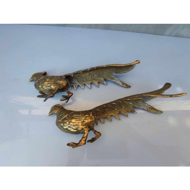 1950s Japanese Brass Peacock Figurines, 1950s, Set of 2 For Sale - Image 5 of 9