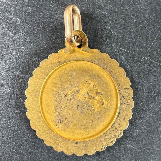 French Perroud Large Libra Zodiac Starsign 18k Yellow Gold Charm Pendant, 1930s For Sale - Image 3 of 15