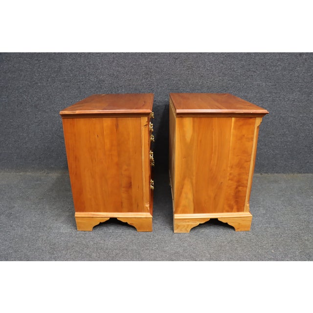 Pair of Harden Cherry Three Drawer Nightstands For Sale - Image 14 of 16