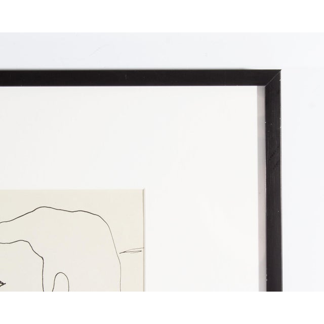 1960 Ink Drawing of Two Figures by Harry Hilson For Sale - Image 4 of 7