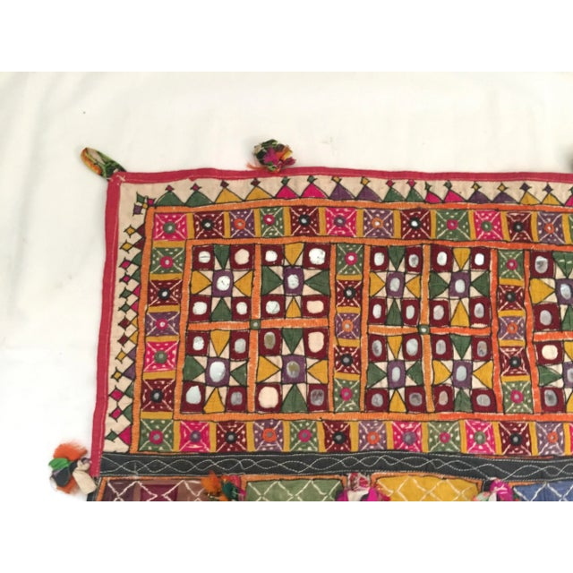 Indian Embroidered Mirror Valance For Sale - Image 4 of 8