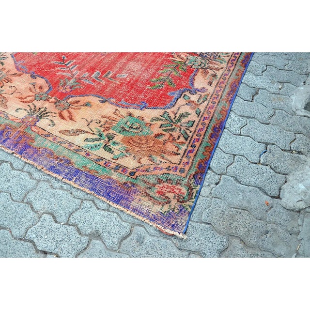 Boho Chic 1960s Oversize Wool Bohemian Turkish Rug For Sale - Image 3 of 11