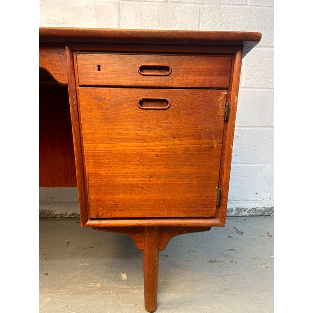 Brown Mid-Century Modern Danish Walnut Desk Attributed to Svend Åge Madsen For Sale - Image 8 of 17