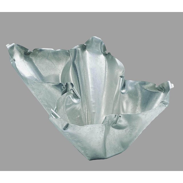 Brutalist Brutalist Sheet Metal Centerpiece by Lino Sabattini, Italy, 1970s For Sale - Image 3 of 10