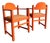 Pair of Vintage Orange Hank Lowenstein Padova Armchairs For Sale