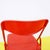 Red Red Plastic Folding Chair with Metal Frame For Sale - Image 8 of 9