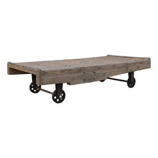 Antique Elm Door Coffee Table For Sale