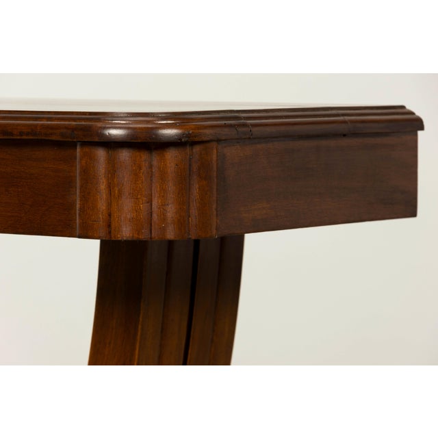 Wood 1930s French Art Deco Walnut Console Table For Sale - Image 7 of 18