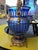 Blue 20th Century Bohemian Crystal Urns in Blue, Set of 2 For Sale - Image 8 of 9