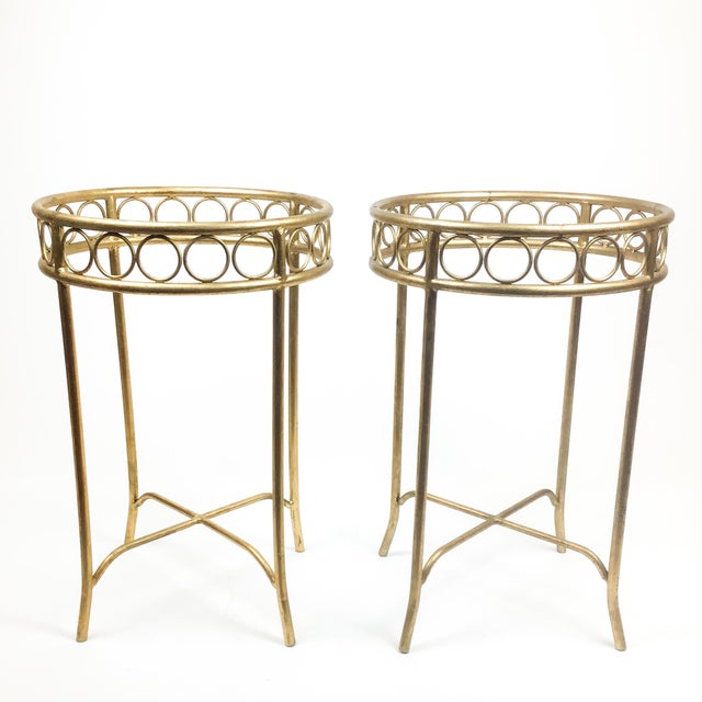 Gold Metal Table Bases a Pair Chairish