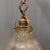 Small Pressed Glass Pendant Lamp with Chain and Ceiling Rose from Holophane, 1930s For Sale - Image 13 of 18
