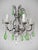 1920s 1920s Italian Rococo Green Crystal Prisms 3 Light Sconces - a Pair For Sale - Image 5 of 11
