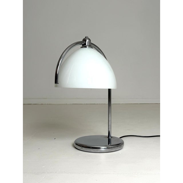 Table Lamp in Chrome and Glass, 1970s For Sale - Image 4 of 8