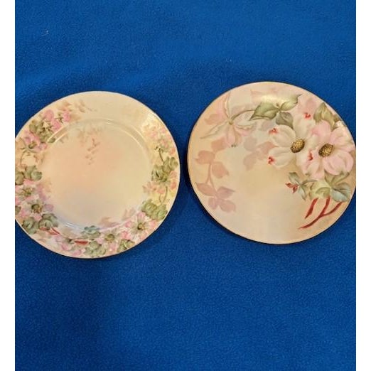 Ceramic Antique Bavarian Chocolate/Tea Pot and Dessert Plates For Sale - Image 7 of 8