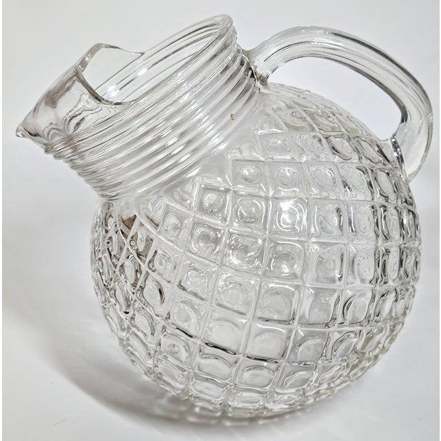 Glass Farmhouse Pitcher For Sale - Image 7 of 9