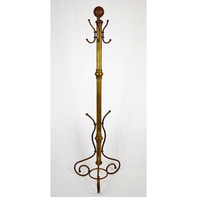 vintage brass coat rack