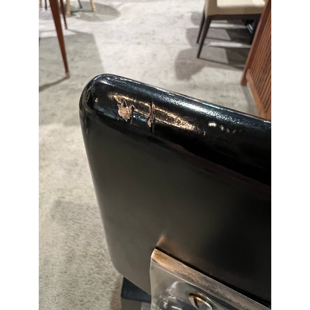 Black Wood Chrome Back Accent Chair For Sale In Las Vegas - Image 6 of 7