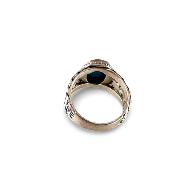 Boho Chic Sterling Turquoise Band Ring Sz 7 New ! For Sale - Image 3 of 6