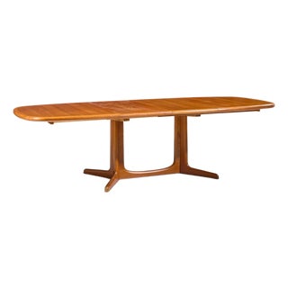 Rasmus Mid Century Danish Teak Expanding Dining Table With 2 Leaves For Sale