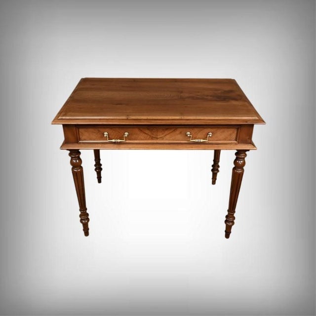Vintage Louis XVI Style Walnut Desk, 1920 For Sale - Image 17 of 17
