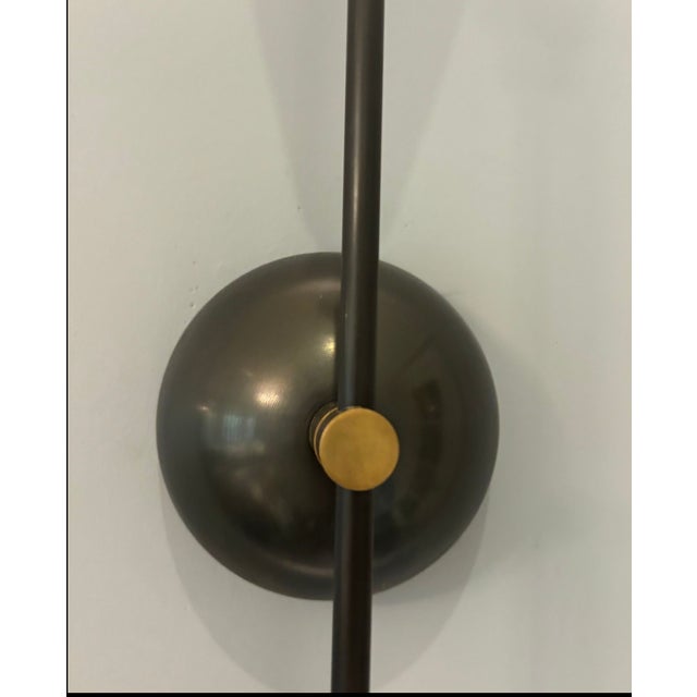 Apparatus Apparatus Studio Blackened Brass Triad 2 Wall Sconces - a Pair For Sale - Image 4 of 16