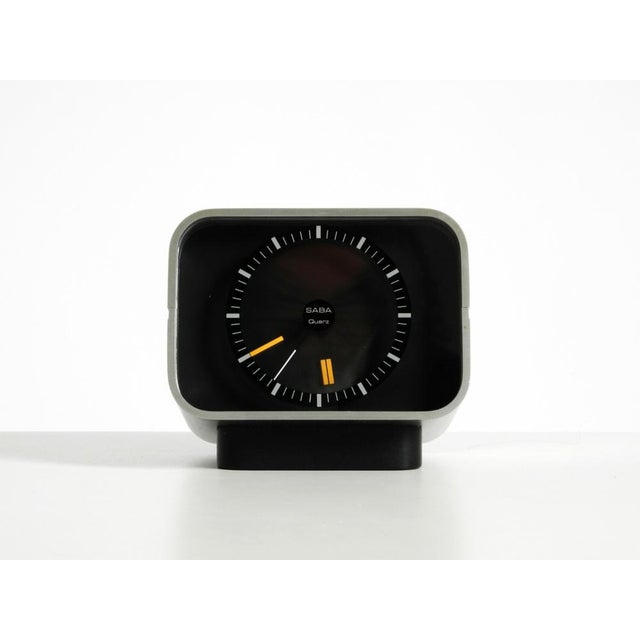 Black Table Clock with Aluminum Housing from SABA, 1975 For Sale - Image 8 of 18