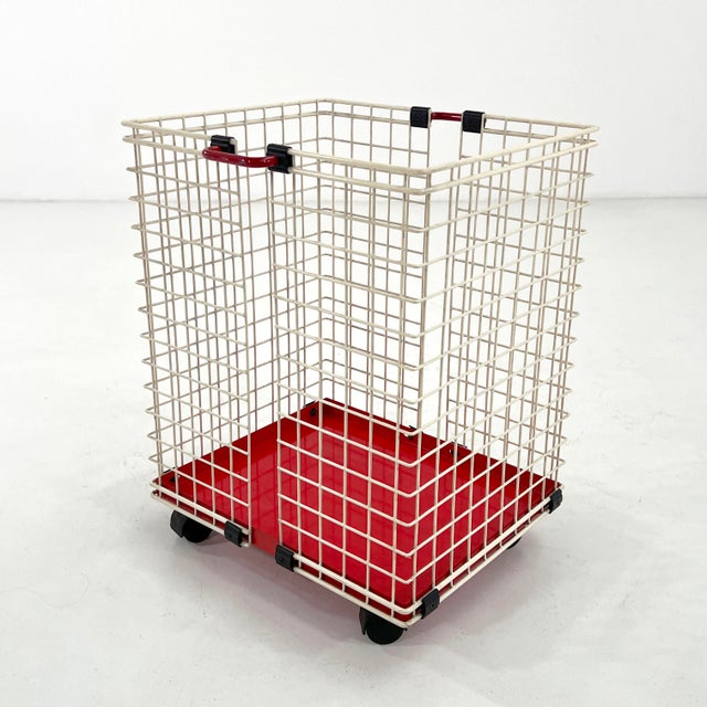 Wire Laundry Bin and Hooks in Metal, 1980s For Sale - Image 9 of 9