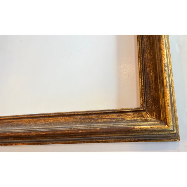 Mid-Century Distressed Gold Wood Frame For Sale - Image 16 of 16