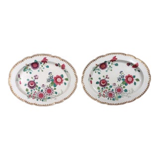 Barr, Flight & Barr Worcester Porcelain Serving Dishes, Famille Rose Taste For Sale