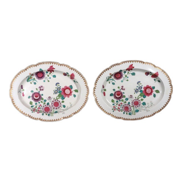 Barr, Flight & Barr Worcester Porcelain Serving Dishes, Famille Rose Taste For Sale