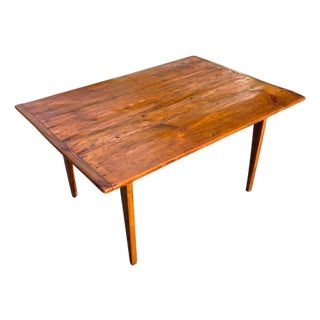 Early American Primitive Chestnut Farmhouse Dining Table, Circa 1800 For Sale