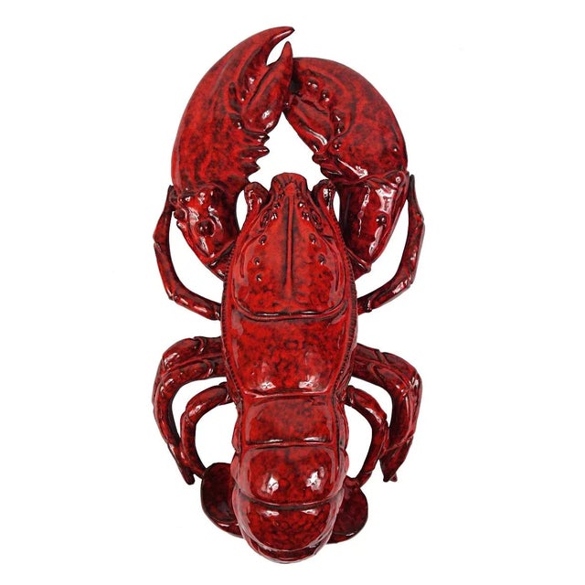 Large Decorative Red Ceramic Lobster, Italy For Sale - Image 14 of 14