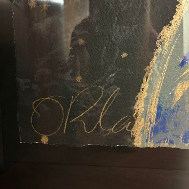 Orlando Agudelo-Botero Large Signed Enhanced Serigraph With Metallic Accents For Sale - Image 9 of 11