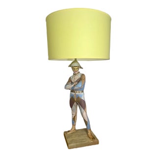 Mid 20th Century Marbro Harlequin Figural Table Lamp – Restored & Rewired For Sale