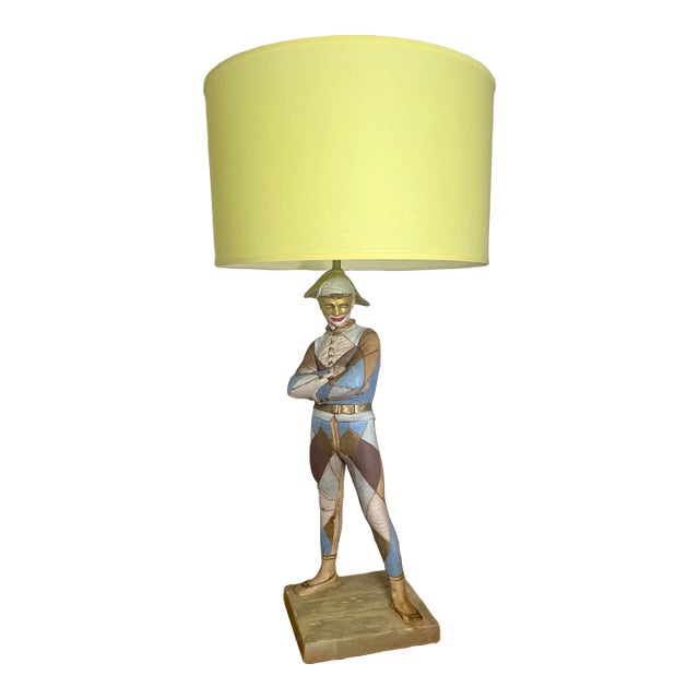 Mid 20th Century Marbro Harlequin Figural Table Lamp – Restored & Rewired For Sale