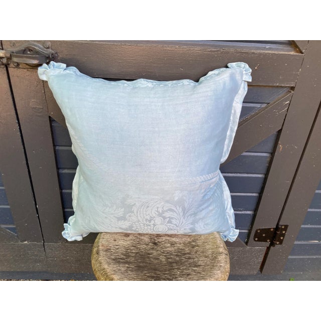 Antique Printed Linen Pillow For Sale - Image 4 of 5