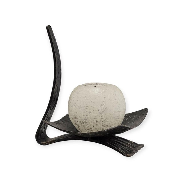 Vintage Brutalist Studio Craft Wrought Iron Candlestick, 1960s For Sale - Image 9 of 9