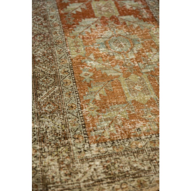 1930s Vintage Persian Heriz Diamond Palmette Rug Runner For Sale - Image 10 of 12