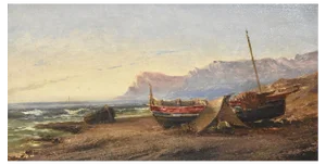 Small Seascape, 1880, Oil, Framed