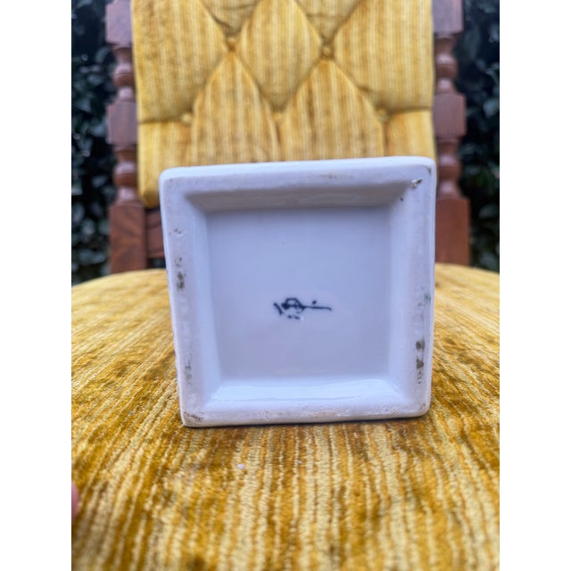 1910s Hand-Painted Landscape Scene | Vintage Asian Ceramic For Sale - Image 5 of 6