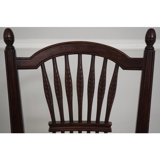 1980s Set of 6 Country French Style Wheat Back Dining Chairs For Sale - Image 5 of 18