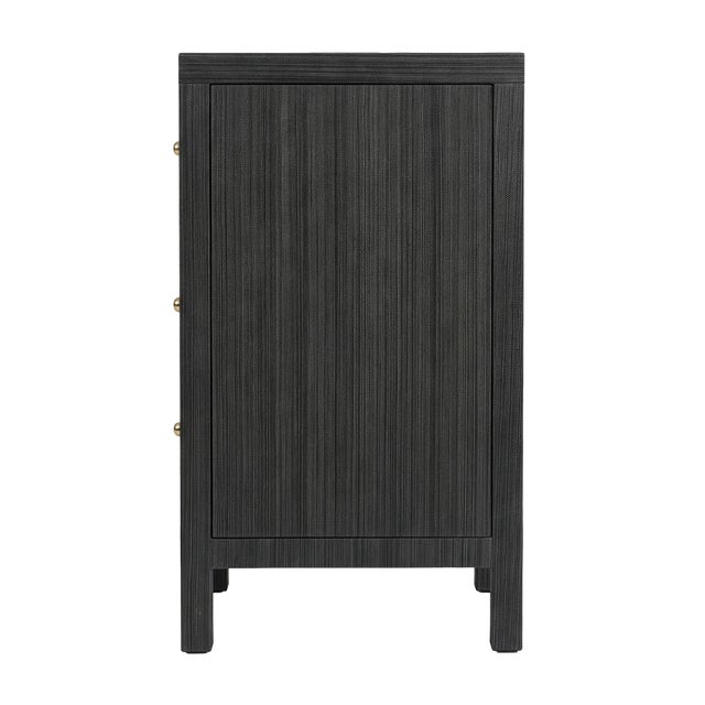 Nora 60 in. W Raffia 6 Drawer Dresser, Charcoal Raffia For Sale In Chicago - Image 6 of 9