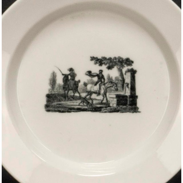Smal Black Porcelain Plate from KPM Berlin, 18th Century For Sale - Image 4 of 8